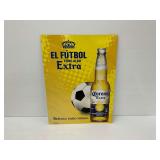 Corona Extra Beer Soccer Advertising Metal Sign
