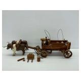 Wooden Covered Wagon Lamp... needs restoration