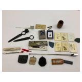 Zippo Lighter, Key-Chain Pencil, and Miniature Books