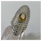 Sterling Silver and Citrine Size 7 Ring