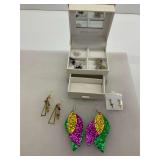 Pierre Cardin Jewelry Box with Earrings