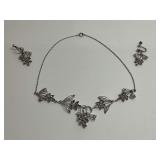Sterling Silver Necklace and Earring Set
