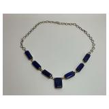 Bonded Silver and Lapis Lazuli Necklace
