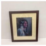 Framed Portrait of Native American Woman