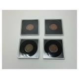 Four United States Indian Head Cent Coins