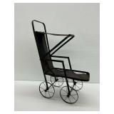 Metal and Fabric Doll Carriage