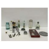 Jars, Zinc Caps, Nutcrackers, Flasks, and Other Items