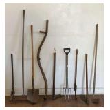 Garden Tools with Wooden Handles