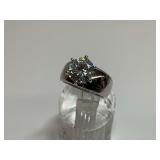Sterling Silver with Cubic Zirconia Ring, Size 7