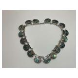 Taxco Sterling and Abalone Shell Inlaid Necklace
