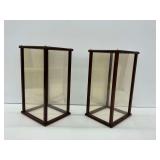 Two Display Covers with Wooden Frames