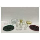 Glass Tableware with Bowls, Plates, and Other Items