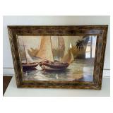 Framed Print of Sailboats