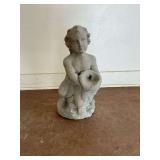 Concrete Cupid Bird Bath/Fountain Statue