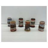 Six Budweiser Ceramic Beer Mugs