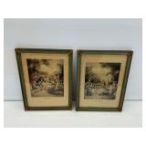 Two Framed Prints, La Presentation and La Tapisserie