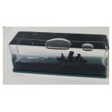 Glass Paperweight with Floating Boat