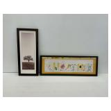 Photographic Print of Tree and Original Watercolor of Flowers and Fish