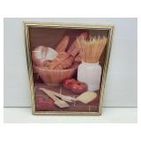 Framed Culinary Print with Wooden Utensils