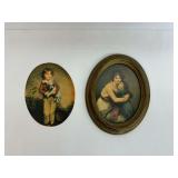 'Self Portrait with Julie' Framed Print of Original by Italian Artist Elisabeth LeBrun and 'Master Simpson' Unframed Print of Original 18th Century Portrait by Arthur Devis