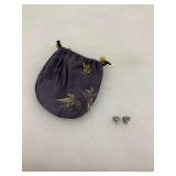 Pair of Fox Terrier Dog Pewter Earrings with Pouch