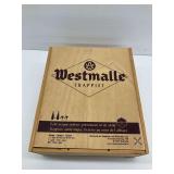 Belgian Westmalle Trappist Beer Wooden Box with Sliding Lid