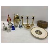 Figurine, Bells, Candle Holder and Plate