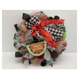 Ribbon and Mesh Watermelon Summer Wreath