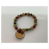 Indian Head Penny Carolyn Pollack Beaded Bracelet