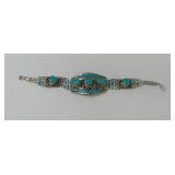 Tibetan Silver and Turquoise Bracelet