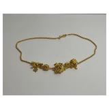 Kirks Folly Gold Plated Teddy Bear Charm Convertible Necklace