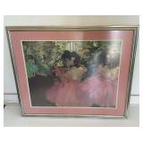 Framed Degas 'Ballerinas in Pink' Print