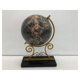 World Globe with Metal Stand and Wooden Base