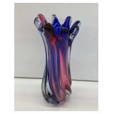 Murano Style Art Glass Vase