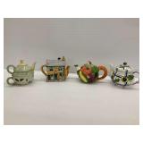Four Decorative Teapots
