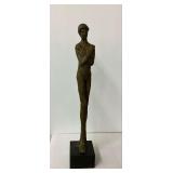 Figural Statue with Wooden Base
