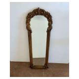 Wooden Framed Mirror with Decorative Detail