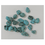 Group of Pre-Drilled Turquoise Stones, 124.5 ct