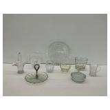 Clear Glass Tableware Assortment Including Polish Crystal