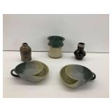 Pottery Vases and Bowls Group
