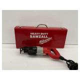 Milwaukee Heavy-Duty Sawzall with Case... powers on