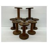 Eight Wooden Spools