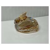 Swarovski Crystal Hare Golden Shadow Figurine