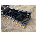 Unused Landhonor Skid Steer Rock Bucket  Width:78 in