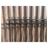 IRON FENCE WROUGHT IRON CONSTRUCTION FOR SUPERIOR STRENGTH  Size:111.02x1.57x64.96 inch