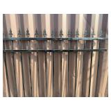 IRON FENCE WROUGHT IRON CONSTRUCTION FOR SUPERIOR STRENGTH  Size:111.02x1.57x64.96 inch