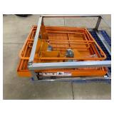 Short blocking plate forklift cage