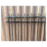 IRON FENCE WROUGHT IRON CONSTRUCTION FOR SUPERIOR STRENGTH  Size:111.02x1.57x64.96 inch