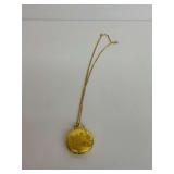 Gold Colored Train Themed Metal Pocket Watch