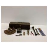 Tool Group with Wooden Tool Box